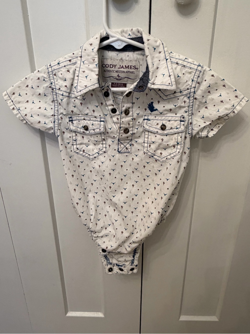 Cody James Infant Western Snap Bodysuit / Shirt Onesie 6-9 months